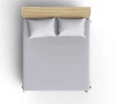 Maki Home Yüzde Yüz Pamuklu Açık Gri 160x200 Çift Kişilik Lastikli Çarşaf Takımı thumbnail 1