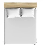 Makiteks Pamuklu Polycotton Beyaz 160x200 + 2(50x70) Çift Kişilik Lastikli Çarşaf Takımı - 1