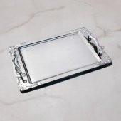 Nehir lalezar paslanmaz çelik tepsi çay tepsisi - servis tepsisi - 1