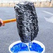 Coofbe Teleskopik Saplı Ayarlanabilir Kuru Islak Araç Yıkama Fırçası Oto Yıkama Paspası Yumuşak Bez - 5