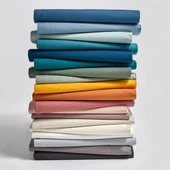 Makiteks %100 Pamuklu Açık Gri 240x260 Çift Kişilik Lastiksiz Düz Çarşaf thumbnail 3