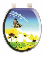 Softy Jumbo Desenli Yumuşak Klozet Kapağı Beyaz - 1