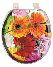 Softy Jumbo Desenli Yumuşak Klozet Kapağı Beyaz - 1