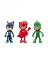 Pijamaskeliler 3lü Set Orjinal Baykuş Kız, Kedi Çocuk, Kertenkele Figür Oyuncak Pjmask - 1