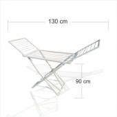 Paslanmaz İz Leke Yapmaz Yer Çizmez  Kanatlı PVC Plastik Çamaşırlık Çamaşır Kurutma Rafı Askısı thumbnail 2