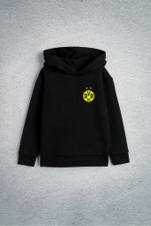 Borussia Dortmund Futbol Takımı Özel Tasarım Baskılı Çocuk Kapşonlu Sweatshirt Hoodie - 1