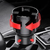 Polham 360 Derece Dönebilen Elastik Kaydırmaz Sessiz Araç İçi Kulplu Bardak ve Telefon Tutucu - 2