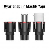 Coofbe Ayarlanabilir Döndürülebilir 2in1 Araç Bardak Tutucu Ve Araç Telefon Tutucu Tüm Araçlara Uyumlu - 5