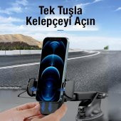 Coofbe 360 Derece Teleskopik Vantuzlu Cama Yapışan Ve Torpido Üstü Telefon Tutucu Araç Tutucu - 4