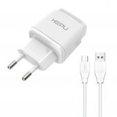 HEPU HP617M 2.1A Seyahat Şarj Aleti USB-Micro USB Kablo Set - 10