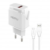 HEPU HP617T 2.1A Seyahat Şarj Aleti USB-Type-C Kablo Set - 11