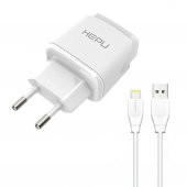 HEPU HP617L 2.1A Seyahat Şarj Aleti USB-Lightning Kablo Set - 10