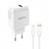 HEPU HP617L 2.1A Seyahat Şarj Aleti USB-Lightning Kablo Set - 8