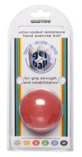 CANDO® GEL SQUEEZE SIKMA EGZERSİZ TOPU KIRMIZI  HAFİF 10-1492 - 2