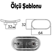 Trend Düğme Mobilya Mutfak Çekmece Dolap Dolabı Kapak Kulpu Kulpları Kulbu Plastik Krom Kulp 32 Mm thumbnail 4