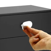 Trend Düğme Mobilya Mutfak Çekmece Dolap Dolabı Kapak Kulpu Kulpları Kulbu Plastik Krom Kulp 32 Mm thumbnail 2