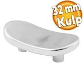 Trend Düğme Mobilya Mutfak Çekmece Dolap Dolabı Kapak Kulpu Kulpları Kulbu Plastik Krom Kulp 32 Mm thumbnail 1