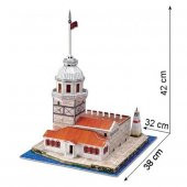 istanbul kız kulesi maketi 3d puzzle 3 boyutlu yapboz - 1