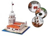 istanbul kız kulesi maketi 3d puzzle 3 boyutlu yapboz - 2