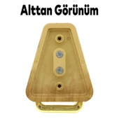 Piramit Kulp Mobilya Mutfak Çekmece Dolap Dolabı Kulpu Kulbu Plastik Kahverengi Ceviz 48 Mm Kulpları thumbnail 4