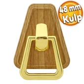 Piramit Kulp Mobilya Mutfak Çekmece Dolap Dolabı Kulpu Kulbu Plastik Kahverengi Ceviz 48 Mm Kulpları thumbnail 1