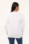 Kadın Büyük Beden Bisiklet Yaka Mevsimlik Viskon Penye Body - 9