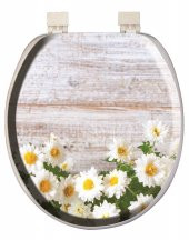 Softy Classic Desenli Yumuşak Klozet Kapağı Beyaz - 1