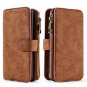 IPhone için Fermuarlı Cüzdan Mıknatıslı Deri Görünümlü Telefon Kılıfı - 2