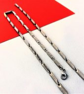 316L CERRAHİ ÇELİK 3 MM 55 CM ÇELİK KOLYE-ÇKOL95 - 2