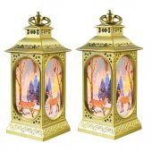 Noel Süsleri Gece Aydınlatması Led Noel Rüzgar Fener - 4