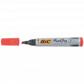 Bic Markör Permanent Kesik Uçlu Kırmızı 12 Adet 2300 - 1