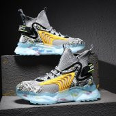 Yüksek Moda Erkek Basketbol Spor Ayakkabı Gri - 1