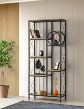 Erezoğulları Mobilya Simge Dekoratif Ferforje Kitaplık 80x30x182 - 1