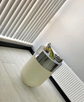 Dekoratif Krom Darbuka Beyaz Sehpa 60cm thumbnail 2