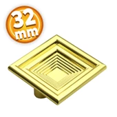 Prenses Kare Mobilya Çekmece Mutfak Kapak Dolap Dolabı Kulpu Kulbu 32 Mm Gold Sert Plastik Kulpları thumbnail 1