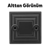 Prenses Kare Mobilya Çekmece Mutfak Dolap Dolabı Kulpu Kulbu 32 Mm Mat Siyah Sert Plastik Kulpları - 6