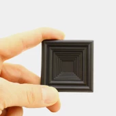 Prenses Kare Mobilya Çekmece Mutfak Dolap Dolabı Kulpu Kulbu 32 Mm Mat Siyah Sert Plastik Kulpları - 4