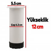Mobilya Kanepe Baza Koltuk Metal Destek Ayağı Ayarlanabilir Beyaz Ayak 12 cm (4 ADET) thumbnail 2
