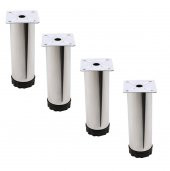 Mobilya Kanepe Baza Koltuk Metal Destek Ayağı Ayarlanabilir Krom Ayak 12 cm (4 ADET) - 1