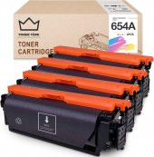 Hp Color Laserjet Enterprise M651dn Muadil Toner Takım / Hp 654A Muadil Toner thumbnail 2
