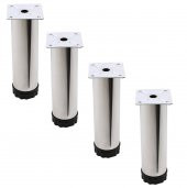 Mobilya Kanepe Baza Koltuk Metal Destek Ayağı Ayarlanabilir Krom Ayak 15 cm (4 ADET) thumbnail 1