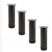 Mobilya Kanepe Baza Koltuk Metal Destek Ayağı Ayarlanabilir Siyah Ayak 15 cm ( 4 ADET) - 1