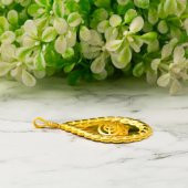 Pul Dizili Zincirsiz 14 Ayar Altın Tuğralı Kolye thumbnail 3