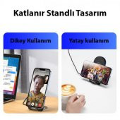 Coofbe Super Şarj 15W Stantlı Katlanabilir Kablosuz Şarj Cihazı Masaüstü Telefon Standı Wireless Kablosuz Şarj - 3