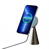 Coofbe 3in1 Magsafe Uyumlu 15W Masaüstü Kablosuz Şarj Cihazı Araç Şarj Telefon Tutucu İphone Şarj - 1