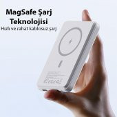 Coofbe Super Şarj Magnetic Magsafe 20W 5000Mah Powerbank İphone 14 13 12 11 Pro Max Şarj Ultra İnce - 2