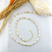 Vaoov 925 Ayar Gümüş Sedef ve Hematit Taşlı Kolye thumbnail 6