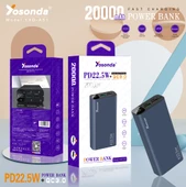 Yosonda A51 22.5W 20000 mAh QC3.0 Led Ekranlı Powerbank - 5