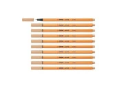 Stabilo İnce Keçe Uçlu Kalem 88 Point 0.4 MM Ten Rengi Fineliner Kalem (10 Lu Paket) - 1