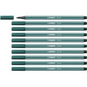 Stabilo Keçe Uçlu Boya Kalemi 1 MM Turkuaz Yeşili Keçeli Kalem (10 Lu Paket) - 1